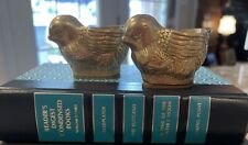Solid Brass Chicks Egg Cups or Votive Candle 3 1/4” X 1 5/8” signed ART 172 Rare