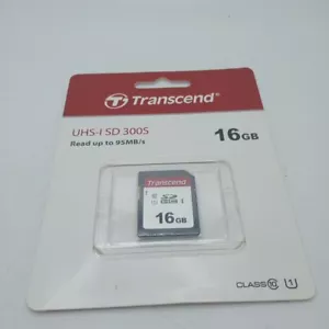 #S) Transcend 300S 16G SDHC/ SDXC C10 UHS-I SD Memory Card Camera 4K HD - Picture 1 of 1