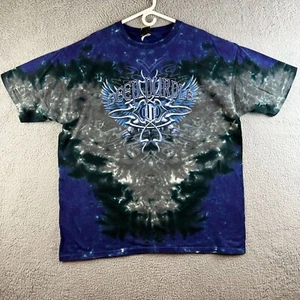 Vintage Deep Purple Liquid Blue Tie Dye Rock And Roll Band T-Shirt Size 2X - Picture 1 of 9