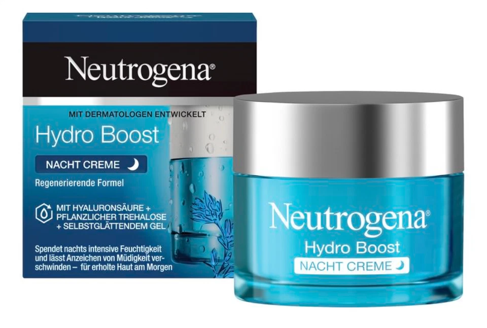 ✅ Neutrogena Hydro Boost Nacht Creme Gesichtscreme Hyaluron Feuchtigkeit 50ml ✅ - Bild 1 von 1
