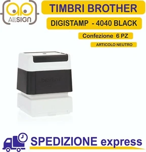 TIMBRI 4040 MM BROTHER DIGISTAMP SC2000 COLORE NERO PR4040B6P - PEZZI 6 - Foto 1 di 3