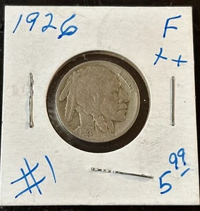 1926 Buffalo Nickel F++ - Bild 1 von 2