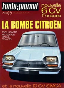 L'AUTO JOURNAL n°14 16/07/1970SIMCA 1800 AUSTIN 1300GT FIAT 130 GP FRANCE VOISIN - Foto 1 di 1