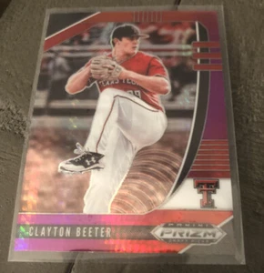2020 prizm clayton beeter hyper red purple card pdp66 - Picture 1 of 4