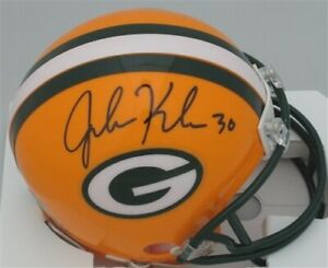 Green Bay Packers JOHN KUHN Signed Riddell Mini Helmet AUTO  -  JSA