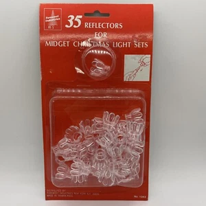 Vintage Weihnachtslicht Reflektoren Abdeckung Tulpe klar Stck 35 Neu im Karton - Bild 1 von 9
