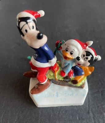 Walt Disney Sleigh Ride 1st Limited Edition Ornament Figurine Schmid Japan 1980 - Image 1 of 4