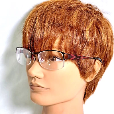 FYSH Gafas Urbanas Mujer Medio Marco, F-3520 52 Marrón y Rojo Metal Foto 1 de 4