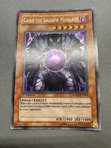 Yu-Gi-Oh! Caius The Shadow Monarch Ultra Rare 1st Edition SDDE-EN001 HP - Picture 1 of 24