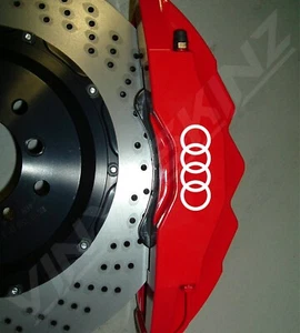 6 adesivi decalcomanie pinze freno Audi anelli logo premium pressofuso RS S-line Quattro - Foto 1 di 5