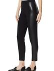Colleen Lopez Black Ponte Slim Pant with Faux Leather Panels 2X New Plus Size
