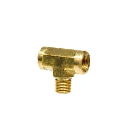 1/8 Npt Female to Male Center Branch Tee Brass Pipe Fitting Water Oil Gas Air - Image 1 of 4