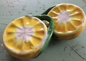 Vintage Tropical ceramic Chalkware? Salt and Pepper Shakers Oranges Florida - Picture 1 of 5