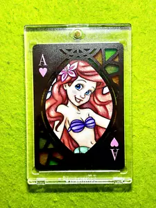 Little Mermaid Ariel DISNEY STAINED GLASS REFRACTOR 2023 Disney 100 JAPAN - Picture 1 of 24