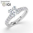 Igi,1.50 Ct, Solitaire Lab-grown Princess Diamond Engagement Ring,18k White Gold