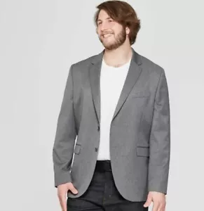  Chaqueta de traje de ajuste estándar grande y alto para hombre - Goodfellow & Co - gris - B184 - Imagen 1 de 4