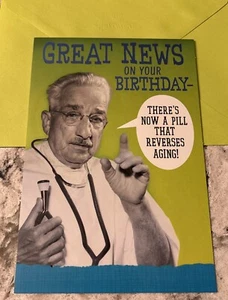 Funny Birthday WITH TRACKING Reverse Aging 5.5” X 8” Hallmark  Greeting Card - Picture 1 of 10