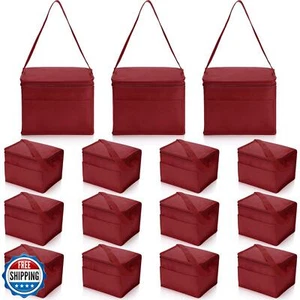 Nuogo 15 Pack Insulated Lunch Bags Bulk, Reusable Cooler Boxes, Leakproof Lun - Picture 1 of 5