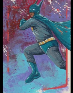 Tarjeta de béisbol Fleer de Batman original 1/1 arte alterado Rich Gedman 1990/ACEO - Imagen 1 de 1