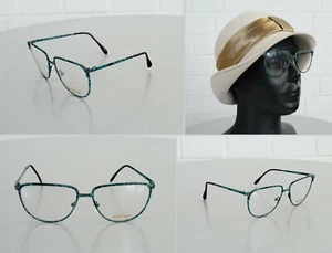 Marius Morel Brille Oversized Grün Schwarz Lesebrille Vintage 50er 60er Jahre - Picture 1 of 12