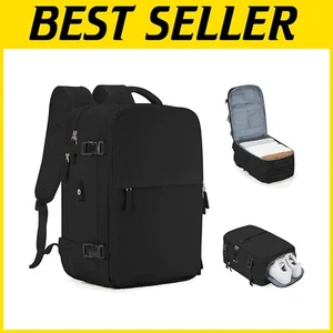 Airline Approved Expandable Travel Backpack with USB Port - Waterproof & Stylish - Picture 1 of 10