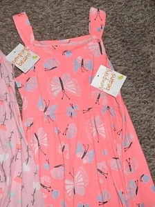2S NWT Size 8 JUMPING BEANS Butterfly Hanky Hem Empire Dress Tank top Sundress - Picture 1 of 4