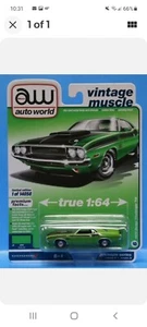 AUTO WORLD 1:64 2021 PREMIUM R5/A 1970 Dodge Challenger T/A Go Green - Picture 1 of 1