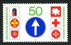 Deutschland 1290 zwei Marken,MNH.Michel 1004. Road Risque Services, 1979. - Bild 1 von 1