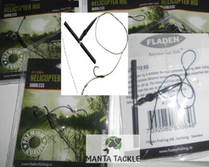 NUOVO 4 x Fladen elicottero senza spine capelli di carpa anti groviglio 20 libbre gancio rig taglia 6 - Foto 1 di 1