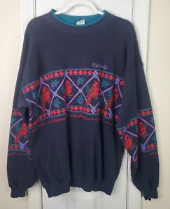 Vtg 1993 Art Unlimited Cardinal Sweatshirt Pullover Blue Birds Nashville Sz XL