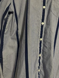 Madewell Women's Blue Striped Long Sleeve Oversized Button Down Shirt Top Sz XL - Picture 1 of 3