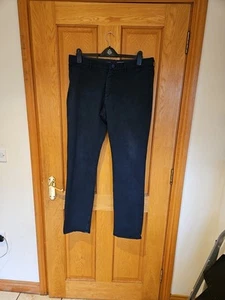 Massimo Dutti Trousers Chinos Men's Size W36 L32 Measured Regular Fit Dark Blue - Picture 1 of 11