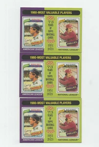 (3) George Brett / Mike Schmidt 2024 TOPPS HERITAGE 1980 MVP MINI LOT #195 - Picture 1 of 1