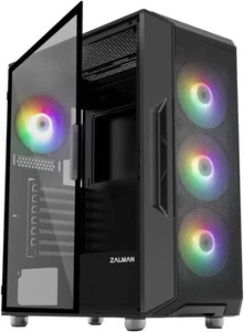 Zalman i3 NEO ATX Mid Tower Gaming PC Case - 4 x 120mm Fixed RGB Fans Black - Picture 1 of 9