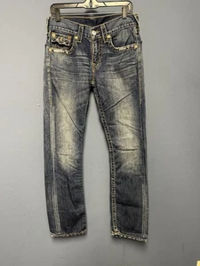 True Religion Flap Relaxed Straight Jeans Blau Denim Herren 29x32 RAR MJA859M60 - Bild 1 von 11