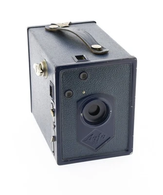 Appareil photo ancien Agfa Preis-Box 6x9 bleu – modèle rare de 1932 - Photo 1/4
