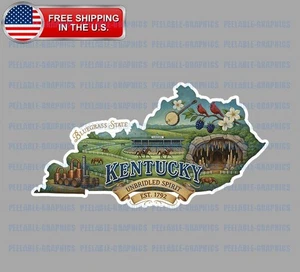 Kentucky State Bumper Vinyl Decal Sticker Souvenir Travel C - Imagen 1 de 2