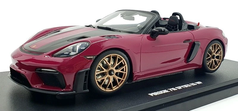 GT Spirit 1/18 Scale Resin GT486 - Porsche 718 Spyder RS WP - Dark Pink - Image 1 of 4