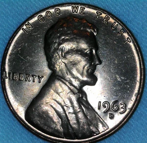 1963 D RPM-010 lincoln memorial cent - Picture 1 of 4