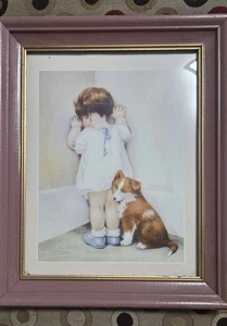 Vintage 50er-60er Jahre gerahmt in Schande Kunstdruck von Bessie Peace Guttman - Bild 1 von 2