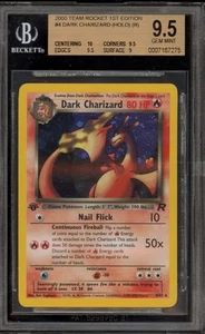 Pokemon Dark Charizard Team Rocket 1st Edition Holo Rare #4 BGS 9.5 - Picture 1 of 2