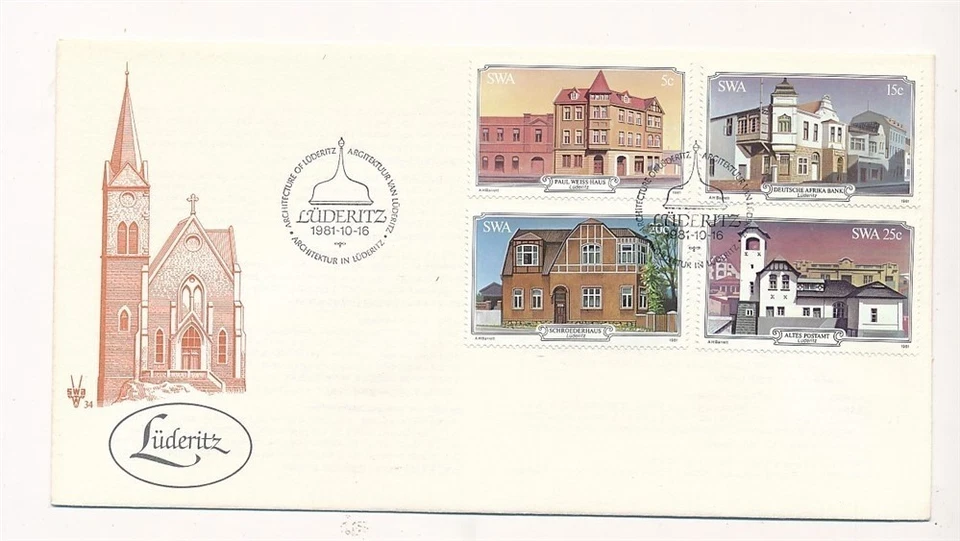 D366808 Bophuthatswana FDC Buildings Architecture Luderitz 1981 - Image 1 of 1