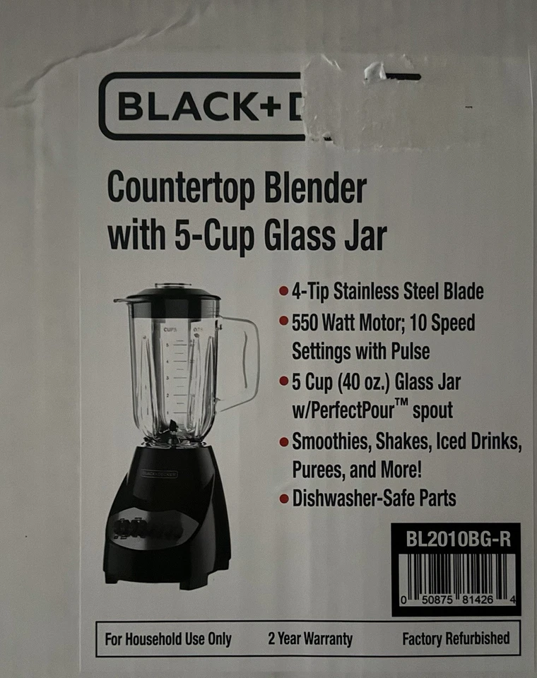 batidora silenciosa black and decker con tarro de cristal ciclónico Foto 1 de 1