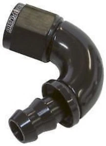 Aeroflow AF514-04BLK -4AN 120 Deg Full Flow Push Loblack Full Flow Push Lock - Foto 1 di 4