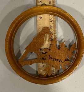 Vintage Holz Vogel Wandausschnitt Carracas Originale - Bild 1 von 6