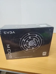EVGA 600 W1, 80+ WHITE 600W, (600 WATT) Power Supply 100-W1-0600-K1 - Afbeelding 1 van 9