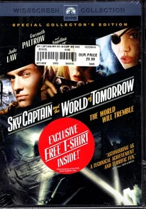 Sky Captain And The World Of Tomorrow DVD with White T-Shirt PROMO SEALED - Foto 1 di 2