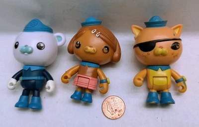 Lote de 3 figuras de juguete de octonautas.Mattel.Capitán Barnacles,Dashi,Kwazii.Equipo de pulpódromo. Foto 1 de 3