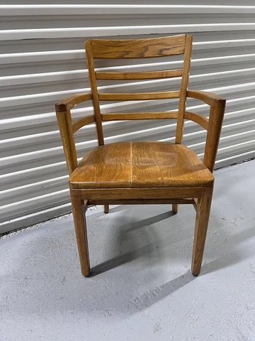 Vintage Oak Ladderback Side Armchair Cover