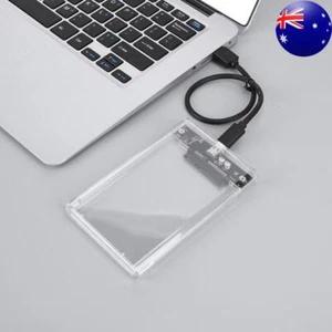 USB 3.1/Type C Clear HDD SSD Caddy Reusable for 2.5 Inch 7mm 9.5mm SATA HDD SSD - Afbeelding 1 van 18